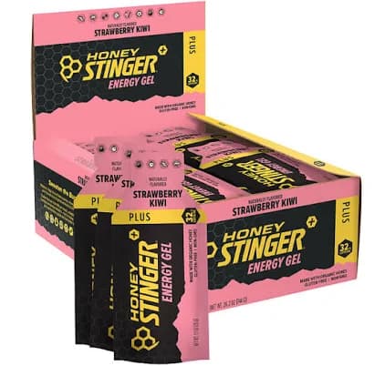 Honey Stinger Strawberry Kiwi Energy Gel | Caffeinated & Gluten Free with Organic Honey | For Exercise, Running and Performance | Sports Nutrition