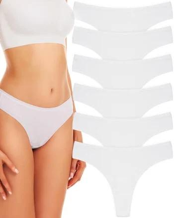 6-Pack Seamless Cotton Thongs