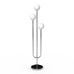 IKEA SIMRISHAMN floor lamp chrome plated/opal glass