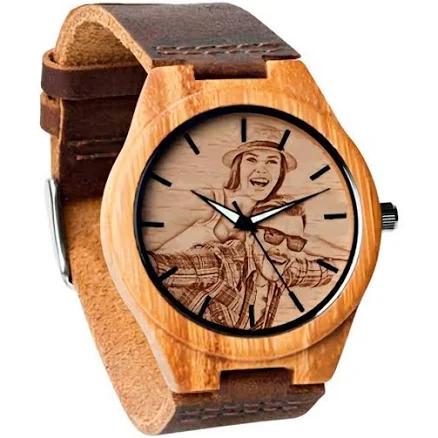 Personalized Wooden Watch with Photo or Message