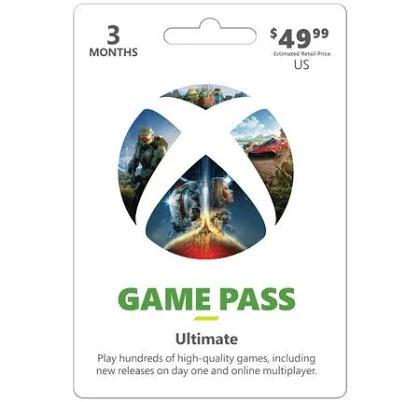 Microsoft Xbox Game Pass Ultimate 3-Month Membership Gift Card