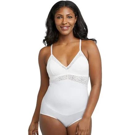 Maidenform Women's Lace Shaping Bodysuit with Wireless Bra