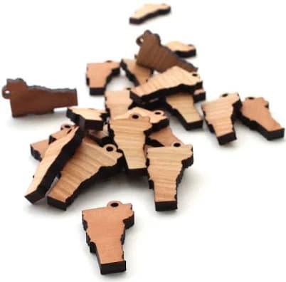 USA Harvested Wood Mini Charm