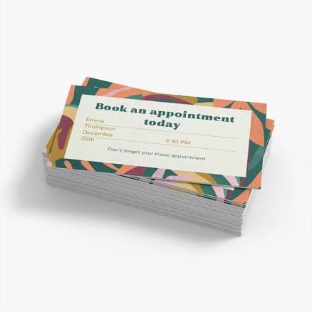 Custom Appointment Cards | 100 qty | VistaPrint | Design: Gray, Bags & Accessories, Retail, Beauty & Spa, Styles & Themes, Industry