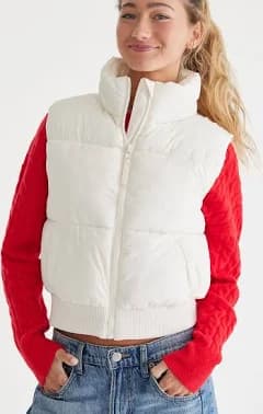 Aeropostale Women's Lightweight Quilted Puffer Vest