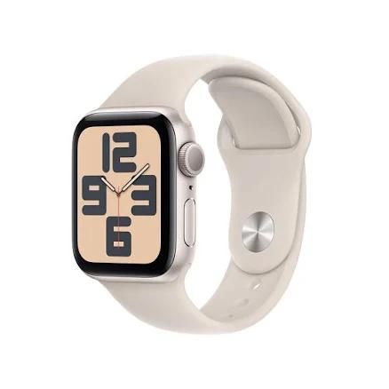 Apple Watch SE GPS 40mm Starlight Aluminum Case with Starlight Sport Band -