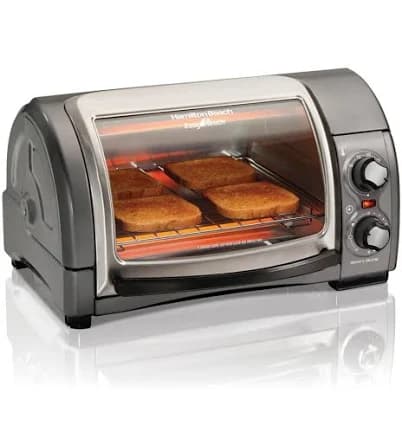 Hamilton Beach 4 Slice Easy Reach Toaster Oven with Roll Top Door