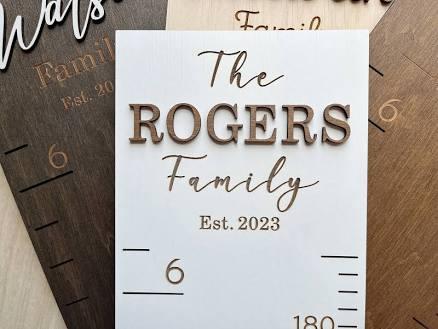 Wooden Height Chart Wooden Nursery Decor Family Growth Chart Growth Chart Personalized Growth Chart Baby Growth Chart