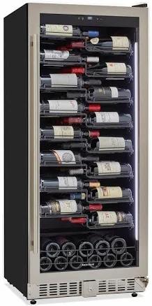 Vino View M 90 Smart Wi-Fi Wine Cellar, Stainless Steel Glass Door, RH by Wine Enthusiast