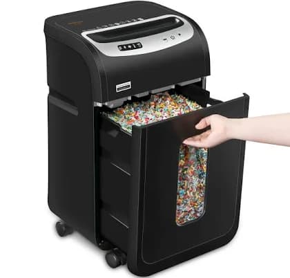 Paper Shredder for Home Office Heavy Duty with 60 Mins Running,VidaTeco 18-Sheet Micro Cut Shredder for Home Use with US Patented Cutter,Shred CD