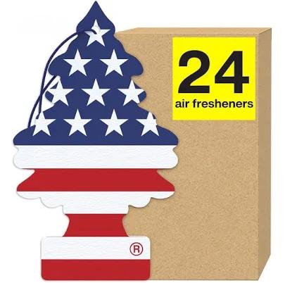 LITTLE TREES Air Fresheners Car Air Freshener. Hanging Tree Provides Long Lasting Scent for Auto or Home. America, 24 Air Fresheners