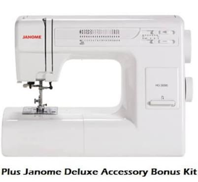 Janome HD3000 Heavy Duty Mechanical Sewing Machine + Bonus