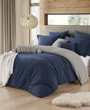 Swift Home Microfiber Washed Crinkle Duvet Cover Set