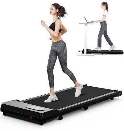 HomeFitnessCode Walking Pad Treadmill 2 in 1, 6.2MPH Under Desk Treadmill Portable for Office & Home, Wide Running Belt, Remote Control, LED Display