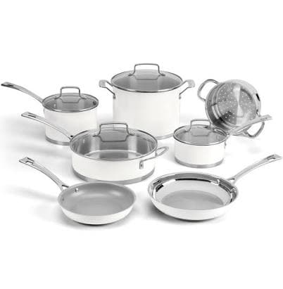 Cuisinart 11 Piece Matte White Cookware Set