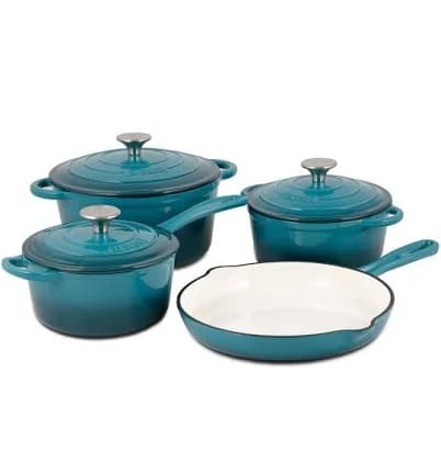Basque 7-Piece Enameled Cast Iron Cookware Set