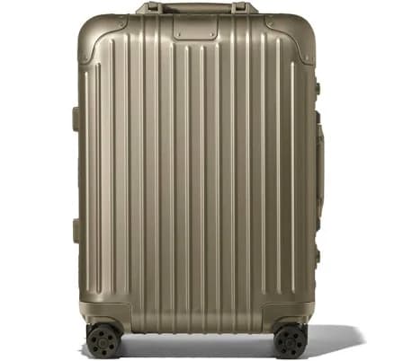 RIMOWA Original Cabin Carry-On Suitcase in Titanium - Aluminum - 21.7x15.8x9.1