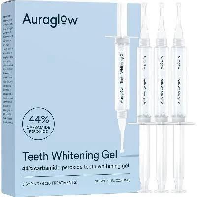 Auraglow 44% Teeth Whitening Gel Syringe Refill Pack