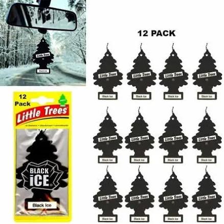 12 Little Trees Car Air Freshener Black Ice Scent