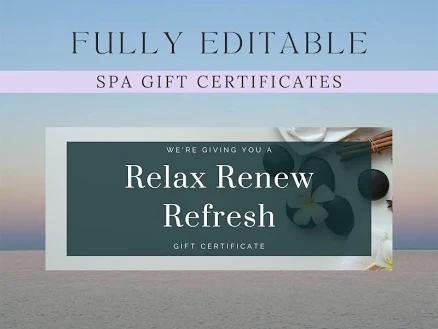 Editable Spa Gift Voucher