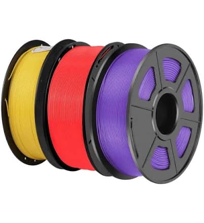 Bundle Offer PLA filament 3D Filaments, 1kg/2.2lbs Europe(Except UK) / PLA Purple+Yellow+Red