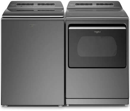 Whirlpool Smart Capable Chrome Shadow Top Load Laundry Pair