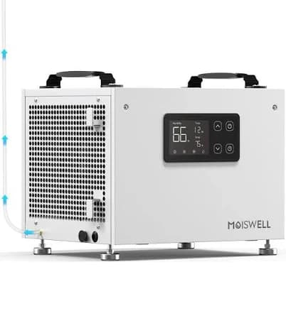 70 pt. 1,000 sq. ft. Bucketless Energy Star Most Efficient Commercial Dehumidifier with Pump for Crawlspace in. White
