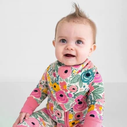 Little Sleepies Secret Garden Floral Bamboo Bandana Bib