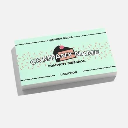 Custom Recycled Matte Business Cards | 50 qty | VistaPrint | Design: Gray, Fun & Whimsical, Bakeries, Food & Beverage