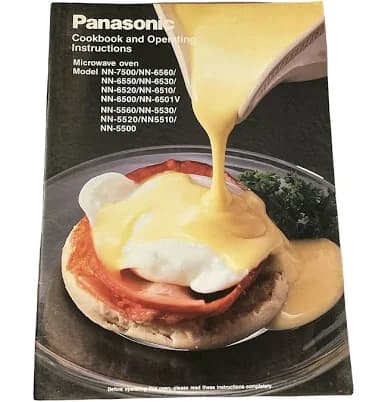 Panasonic Cookbook And Operating Instructions 1990 Microwave