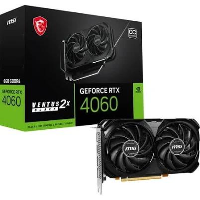 MSI GeForce RTX 4060 Ti VENTUS 2X BLACK OC Graphic Card