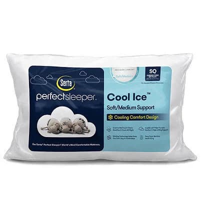 Serta PerfectSleeper Cool Ice Soft/Medium Support Pillow White