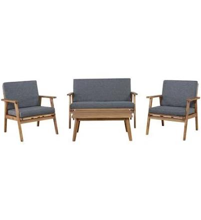 Stinson Mid Century 4 Piece Outdoor Patio Furniture Set by World Market