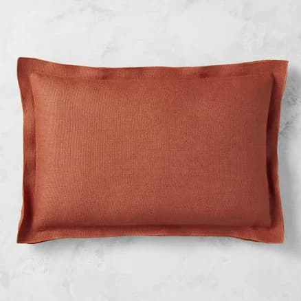 Williams Sonoma Double Flange Belgian Linen Pillow Cover