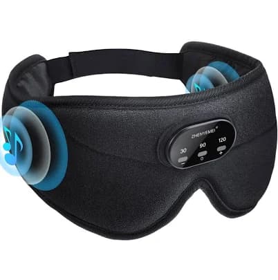 Bluetooth Sleep Headphones White Noise Sleep Mask | 3D Eye Mask for Sleeping | 38 Relaxing Soothing Sounds | 16hrs Playingtime | Light Blocking Eye