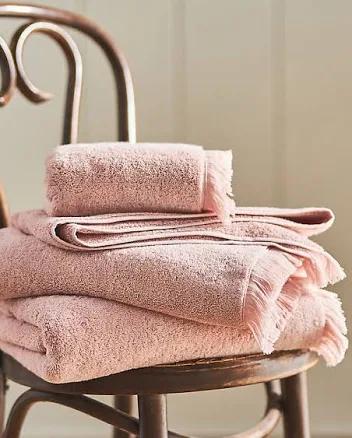 Plush Turkish Cotton Towel Collection by Anthropologie in Pink