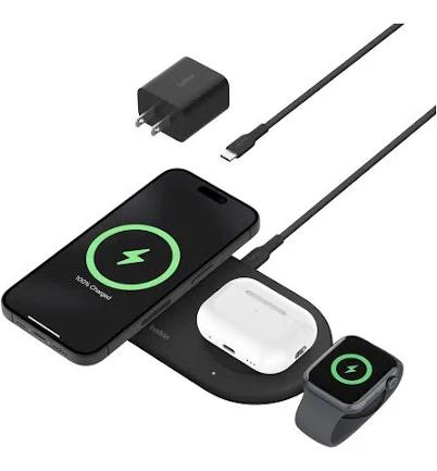 Belkin BoostCharge Pro 3-in-1 Magnetic Wireless Charging Pad with Qi2