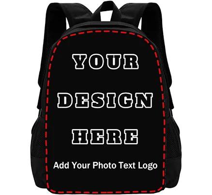 UJDUYSD Custom Backpack for Boy Girl, Custom Personalized Text Image Backpack, Customize Laptop Backpack for Men Women, Custom 17In Casual Travel