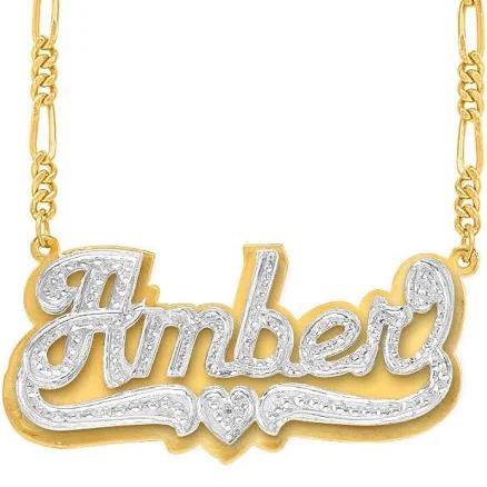 Personalized Double Plated Name Necklace "Amber