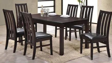 Norwalk-C-7PC 7 pc Latitude run cliett norwalk espresso finish wood dining table set