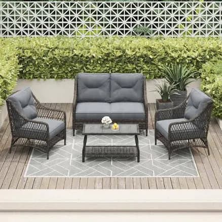 Corvus Vasconia Outdoor 4-Piece Sofa Set
