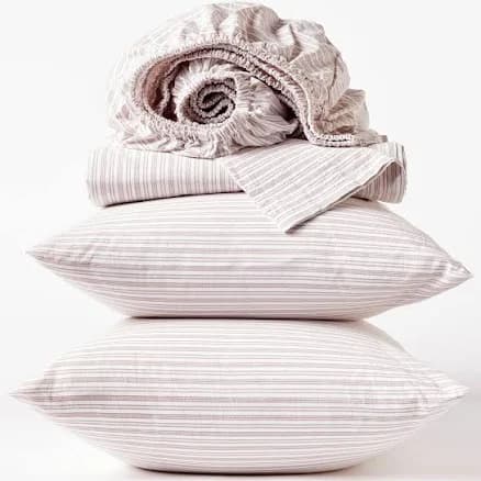 Coyuchi Organic Crinkled Percale Sheet Set