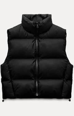 Zara Women's Water Repellent Puffer Vest