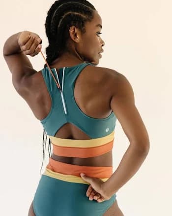 Nani Swimwear Atlantic Cut Back Crop Top Swimsuit