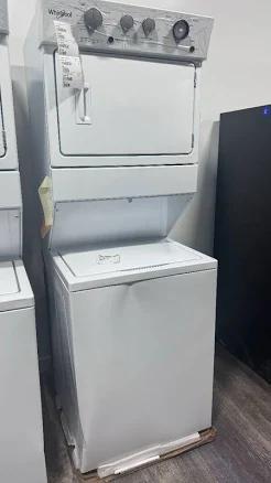 Whirlpool 3.5 Cu. Ft. Washer, 5.9 Cu. Ft. Dryer White Electric Stacked Laundry