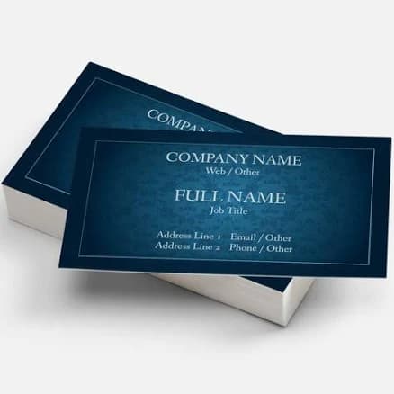 Custom Premium Plus Business Cards | 50 qty | VistaPrint | Design: Blue, Business Consulting, Secretarial & Reception Services, Business Services