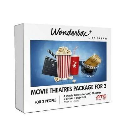 Wonderbox AMC movie Package for 2 2 movie Tickets + 2 Drinks & 1 Popcorn to share