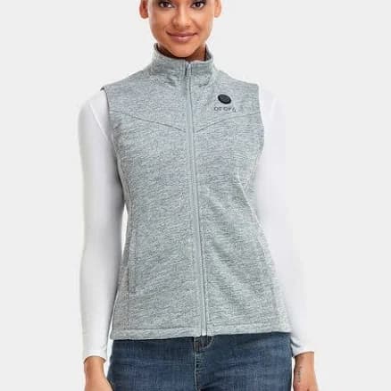ororo Men's Heated Fleece Vest with 3 Heating Zones