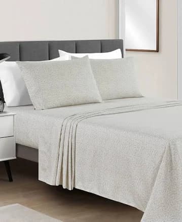 Sunham Microfiber Easy Care Printed 4-pc. Sheet Set