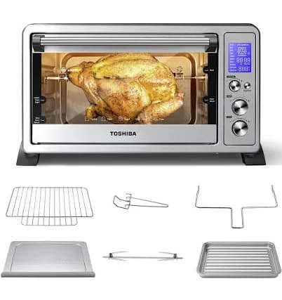 Toshiba AC25CEW-SS Large 6-Slice Convection Toaster Oven